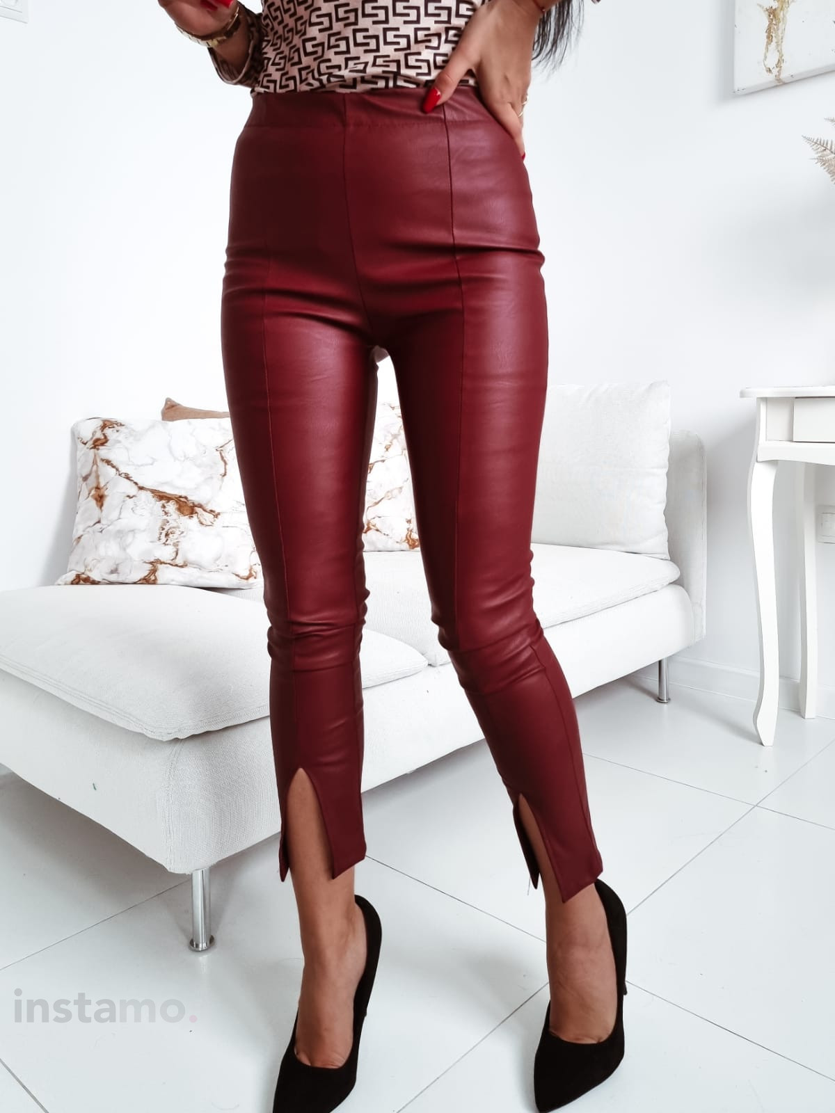 Vínové stylové kalhoty-261062-31