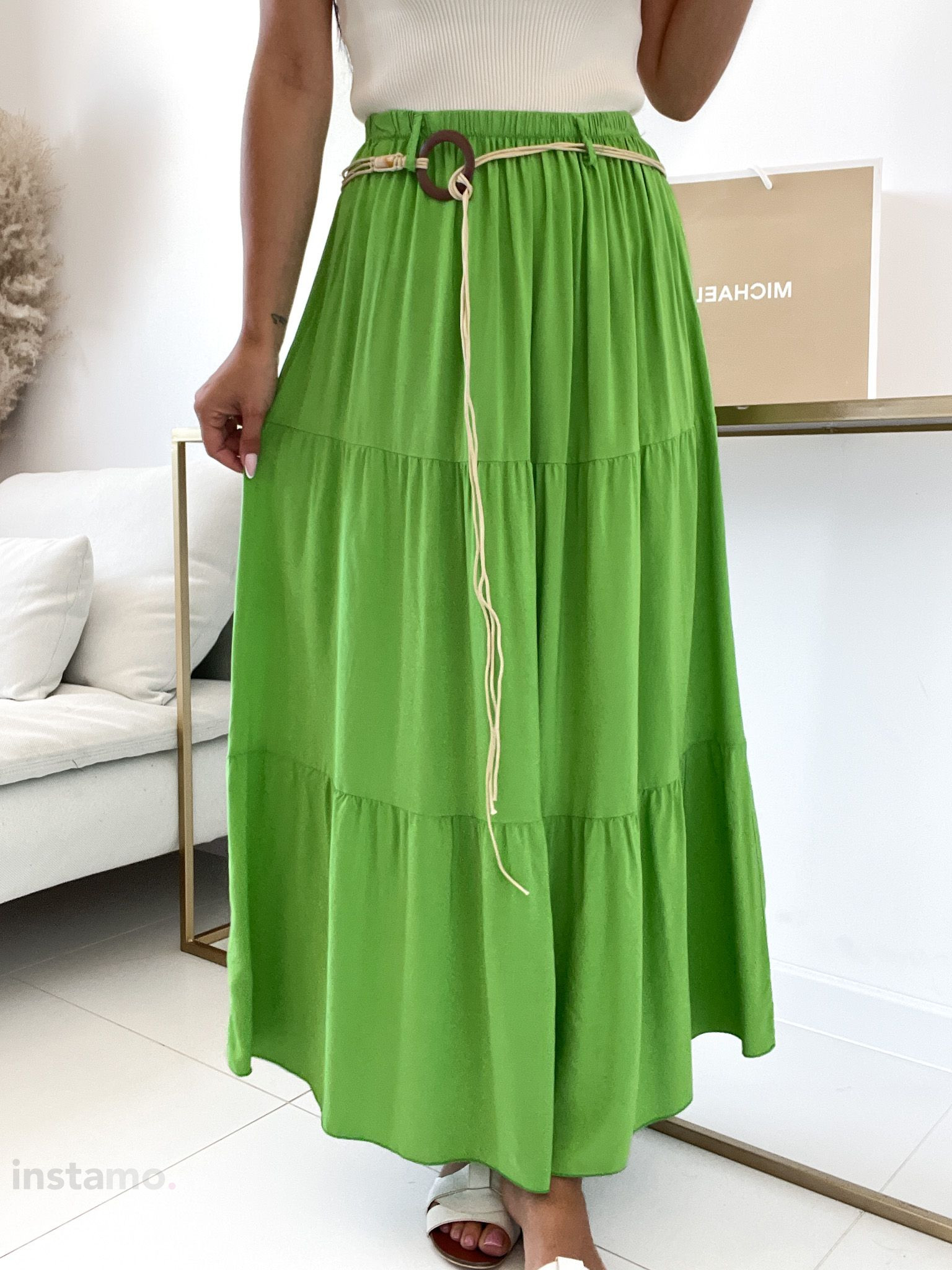 Zelená dlouhá sukně-267284-36