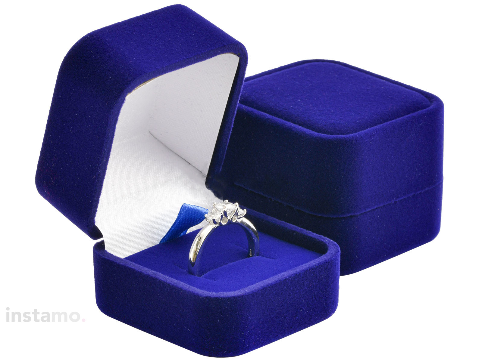 Sametová dárková krabička modrá-295413-31