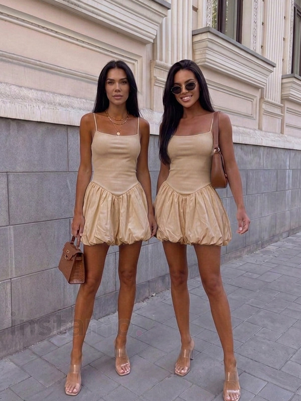 Béžové PUFFY šaty-329385-31