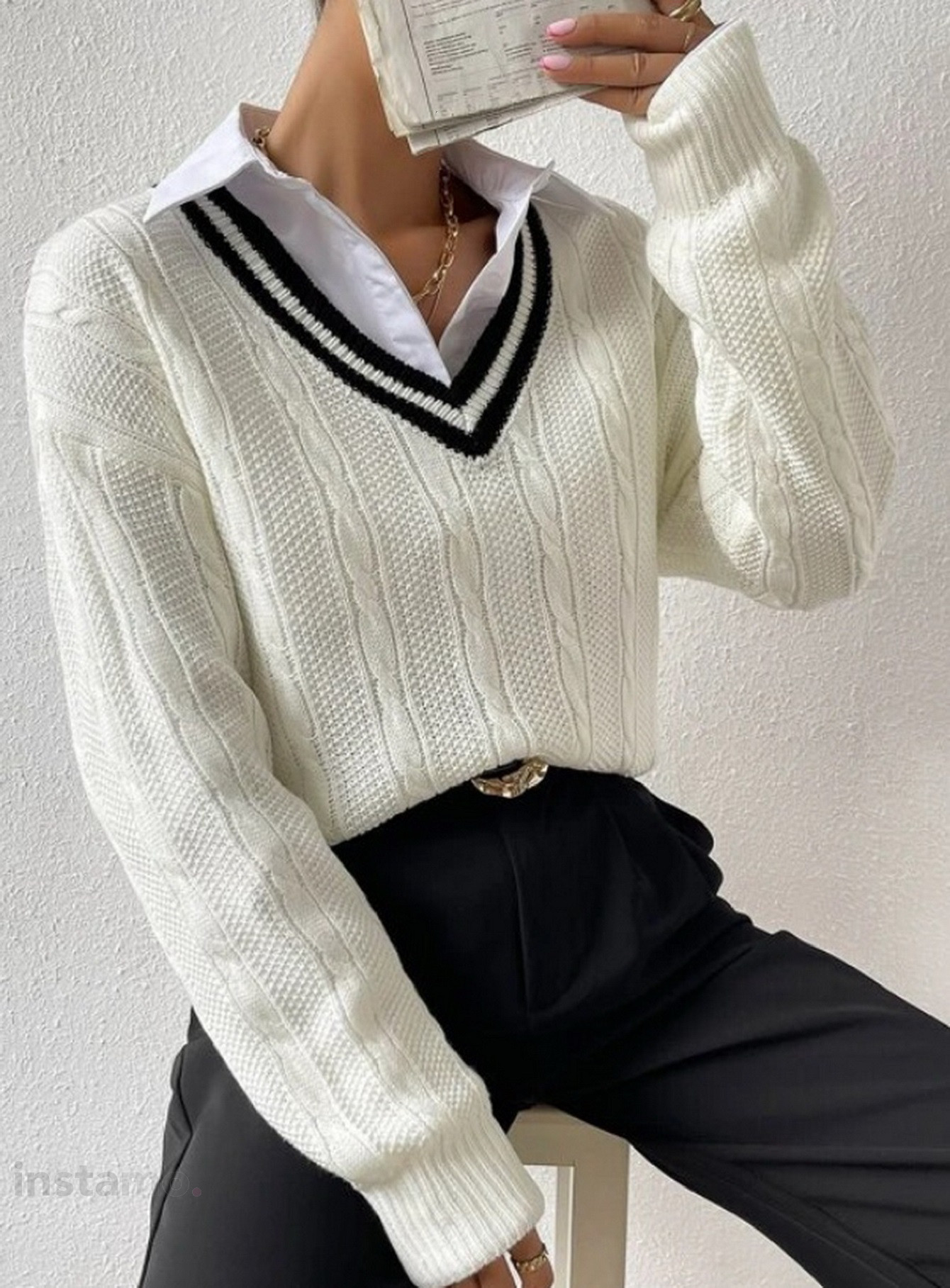 Bílý pletený svetr-290105-34