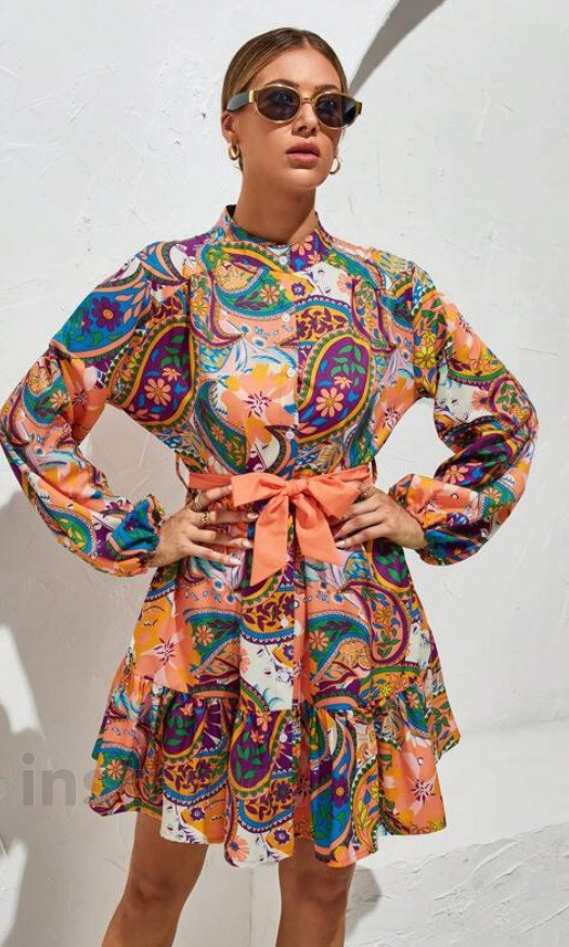 BAREVNÉ KVĚTOVANÉ ŠATY-290365-32