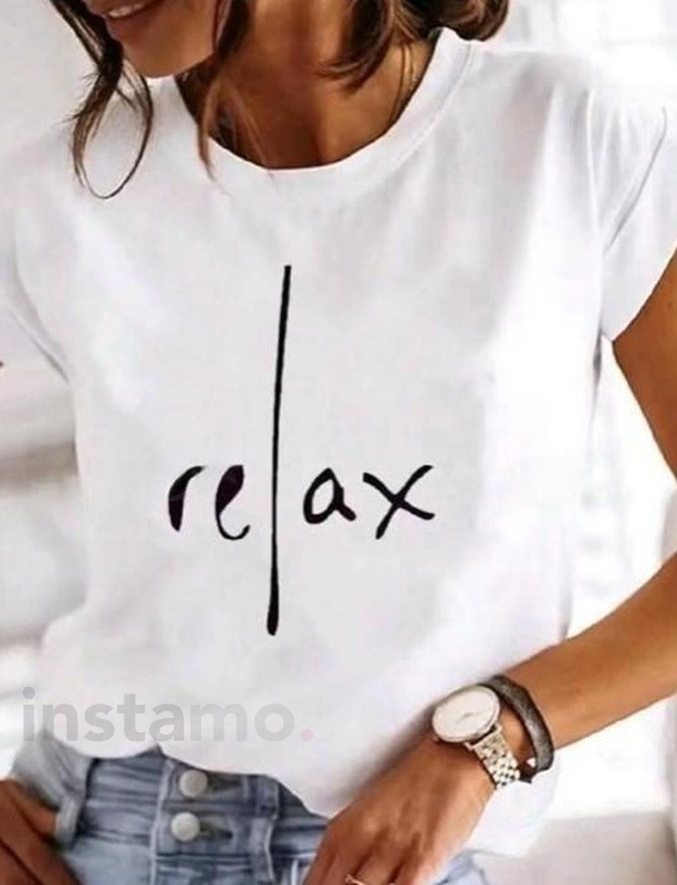 Bílé tričko RELAX-302752-32