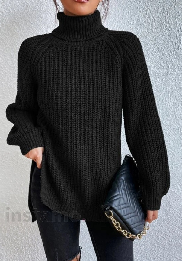Černý pletený svetr-295196-31
