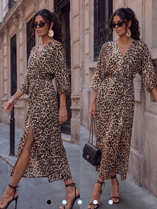 Hnědé šaty s leopadrím vzorem-329874-32