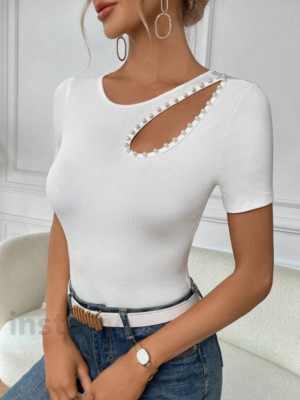 Bílé tričko s perlami-299373-32