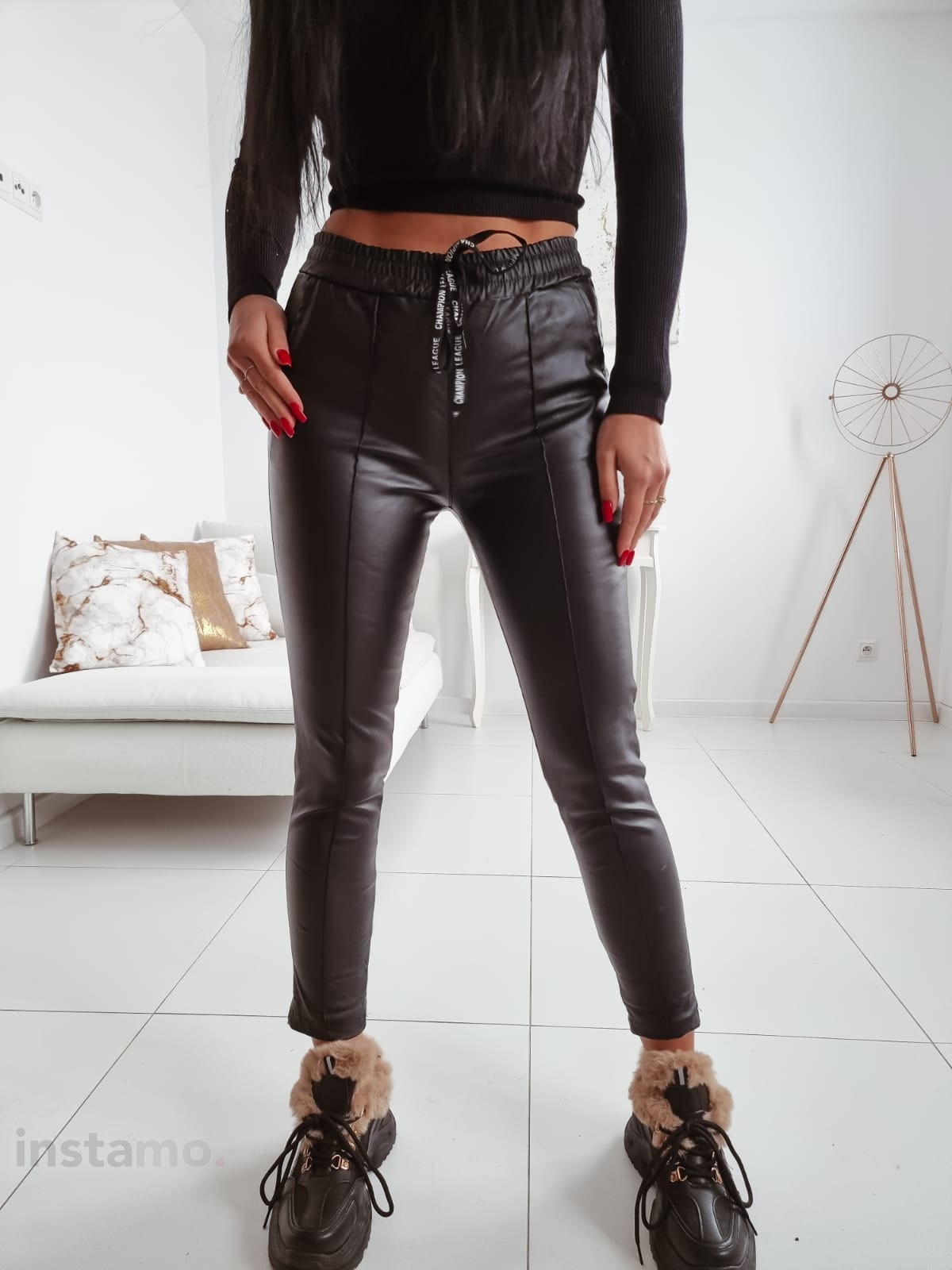 Černé stylové kalhoty-259545-31