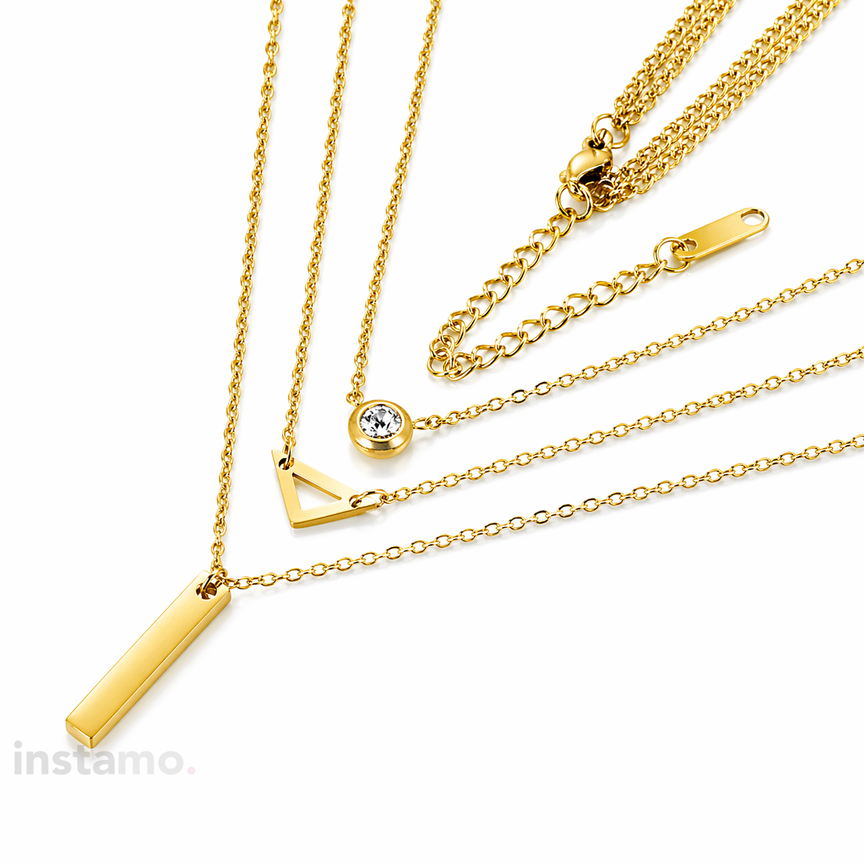 Ocelový náhrdelník vrstvený-321804-320