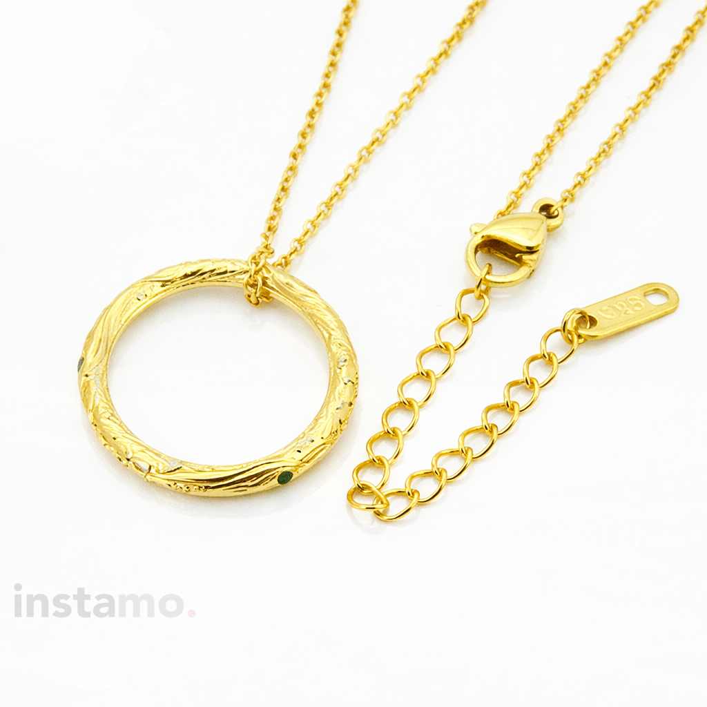 Dámský ocelový náhrdelník s přívěskem-321770-35