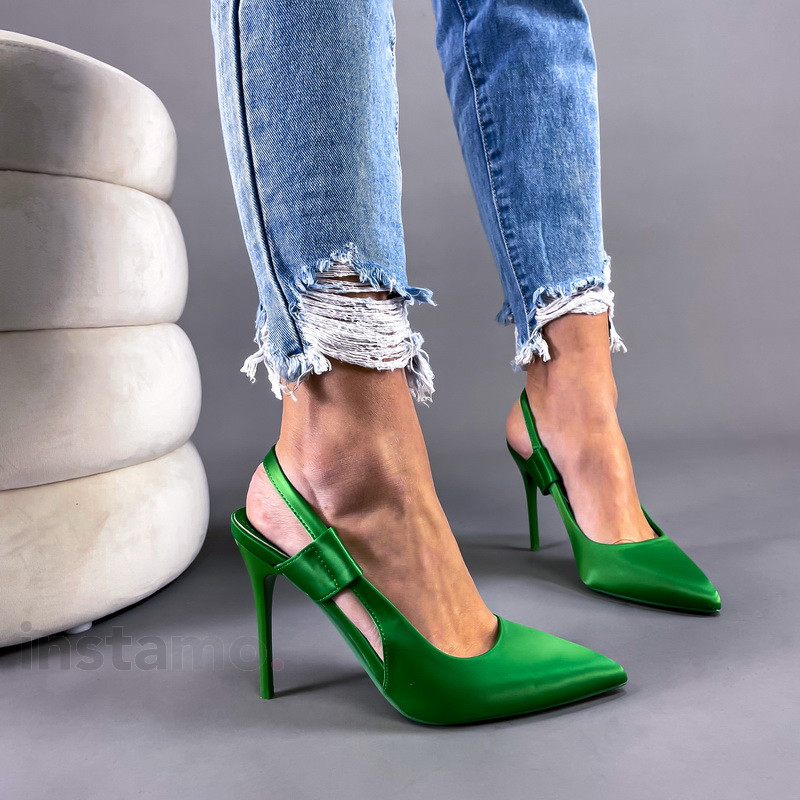 Zelené sandále na podpatku-260952-33