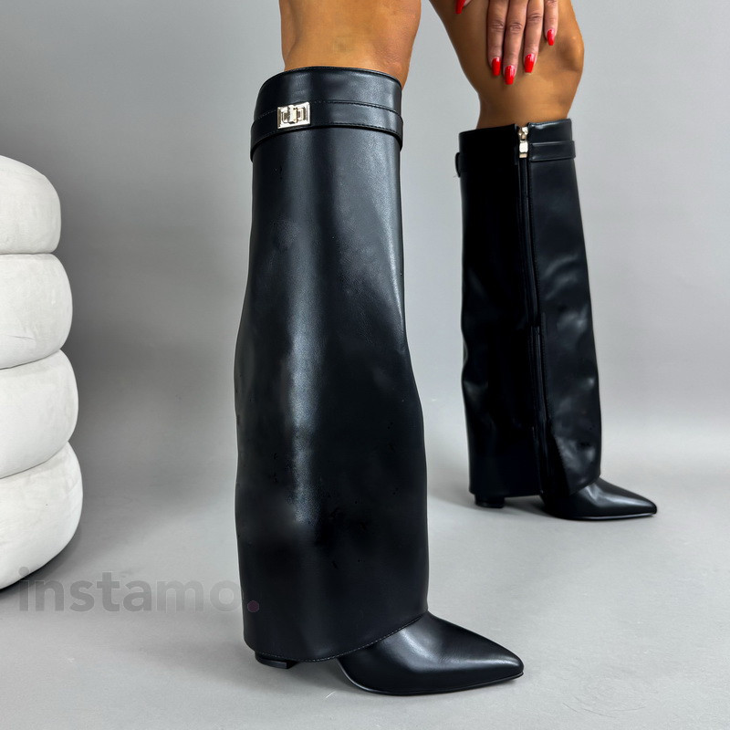 Černé vysoké kozačky-289805-321