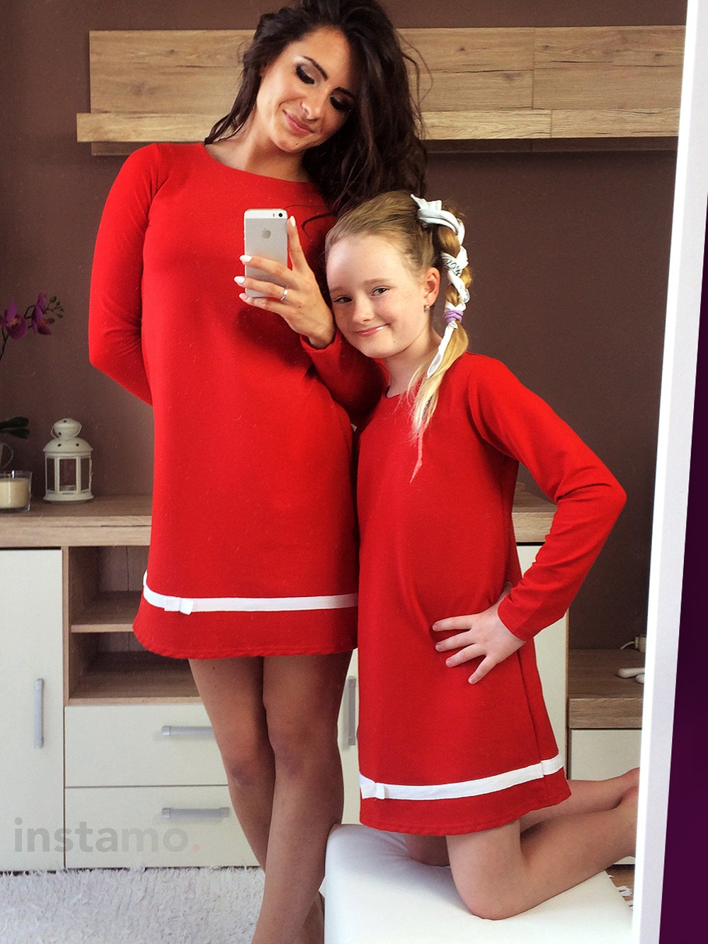 Červené bavlněné šaty dcera-228082-31
