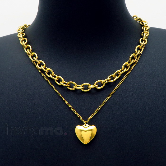 Dámský ocelový náhrdelník s přívěskem-275951-31