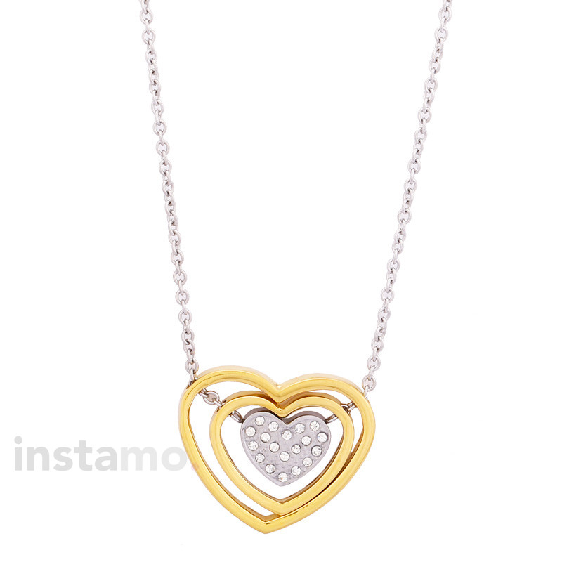Dámský ocelový náhrdelník srdce-274258-32