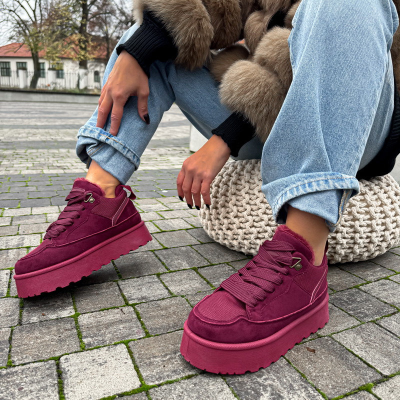 Vínové zateplené tenisky-323664-32