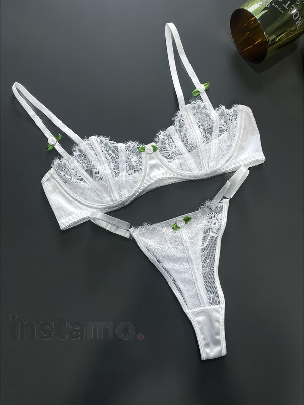 Bílé krajkové spodní prádlo-284913-31