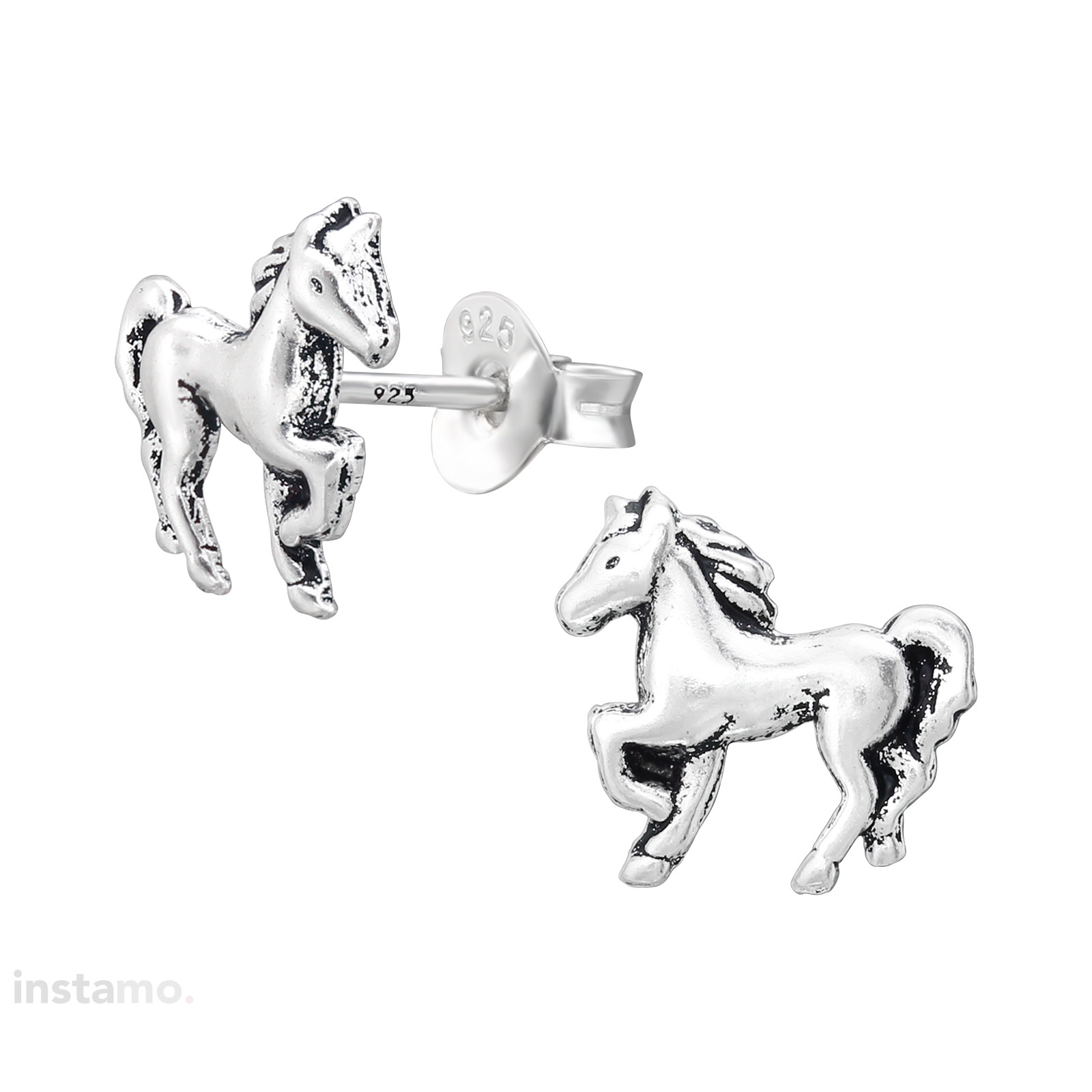 Stříbrné náušnice kůň-271579-318