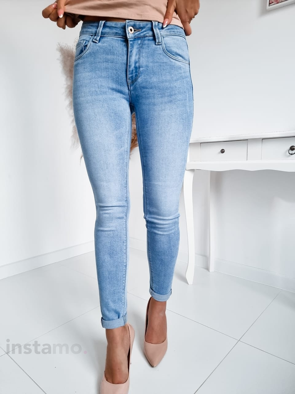 Modré elastické džíny-261760-31
