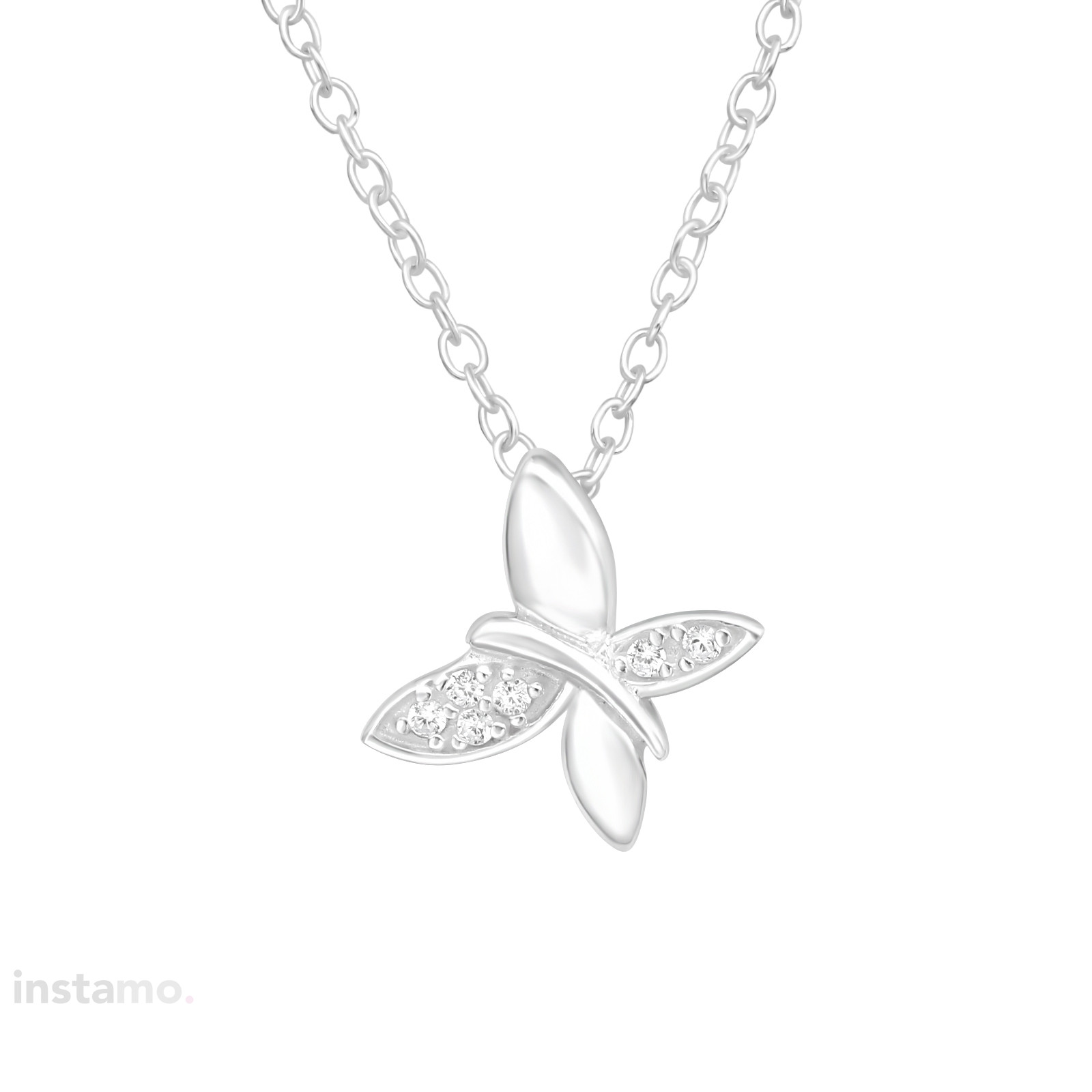 Stříbrný náhrdelník motýl-271785-31