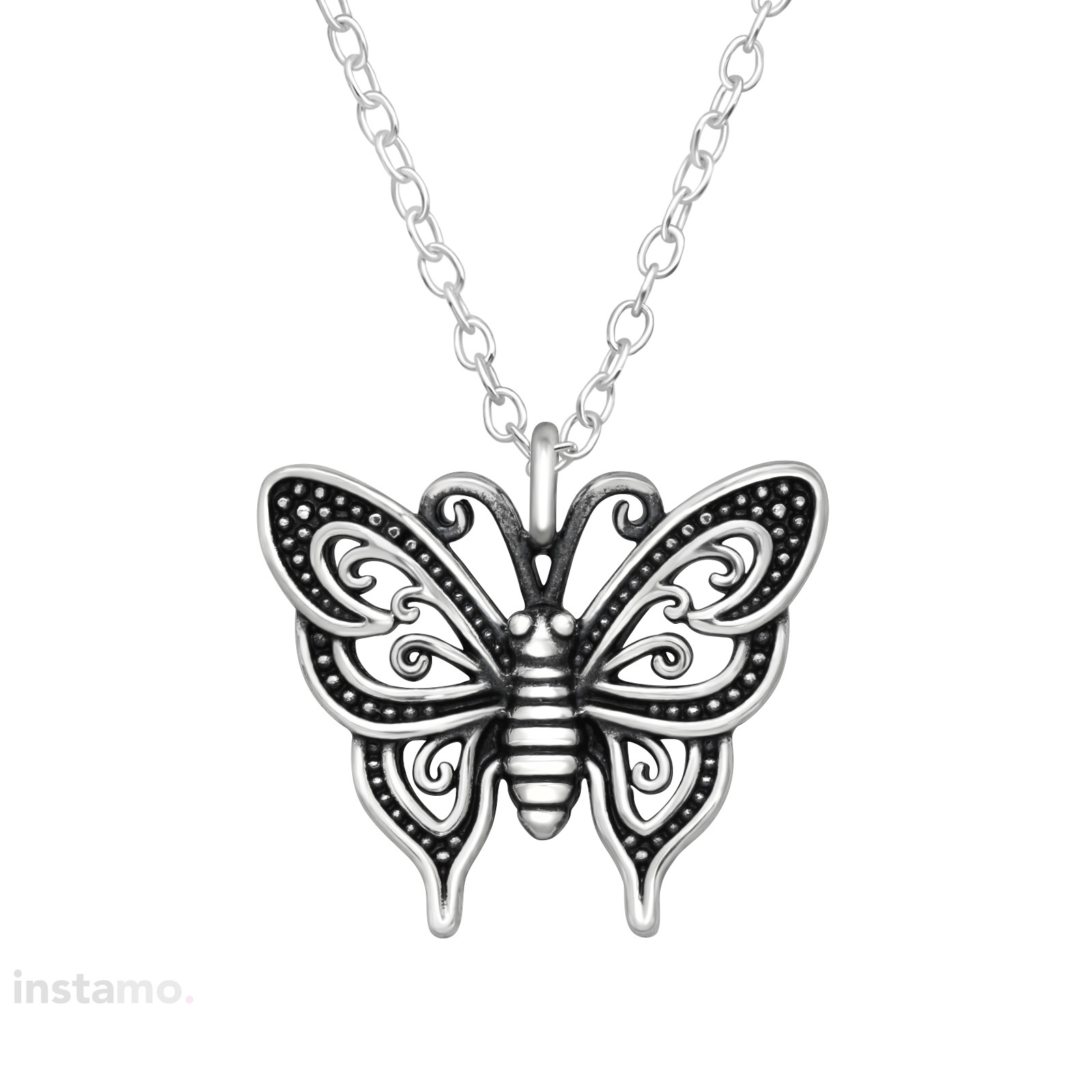 Stříbrný řetízek motýl-294695-313