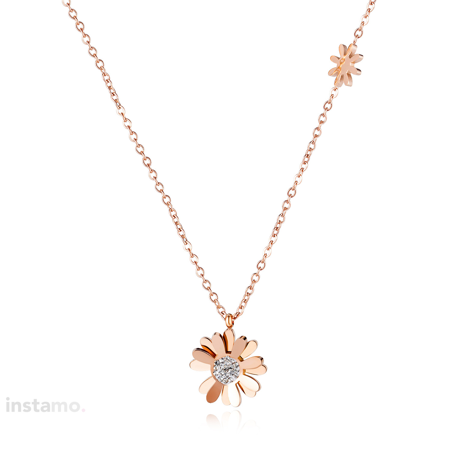 Dámský ocelový náhrdelník květ-267156-33