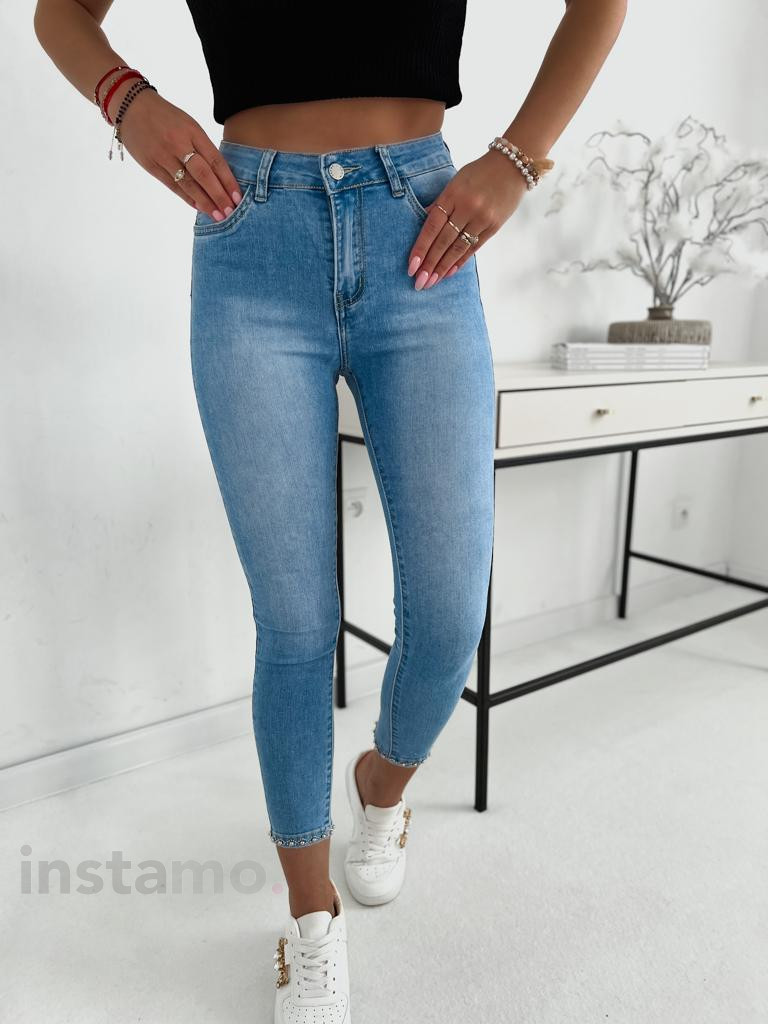 Modré džíny s perličkami-283591-32