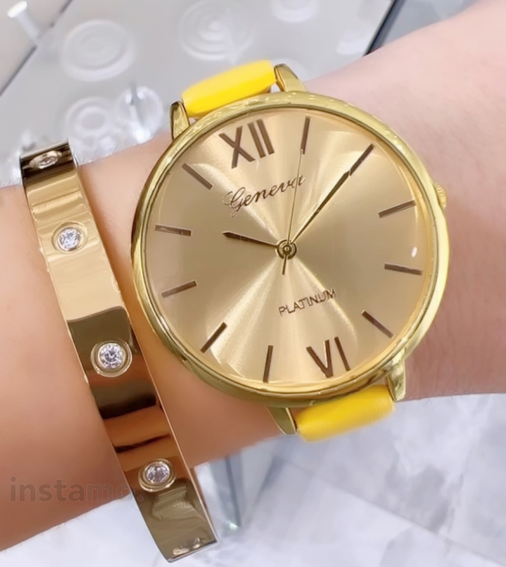 Žluté hodinky Geneva-138297-32