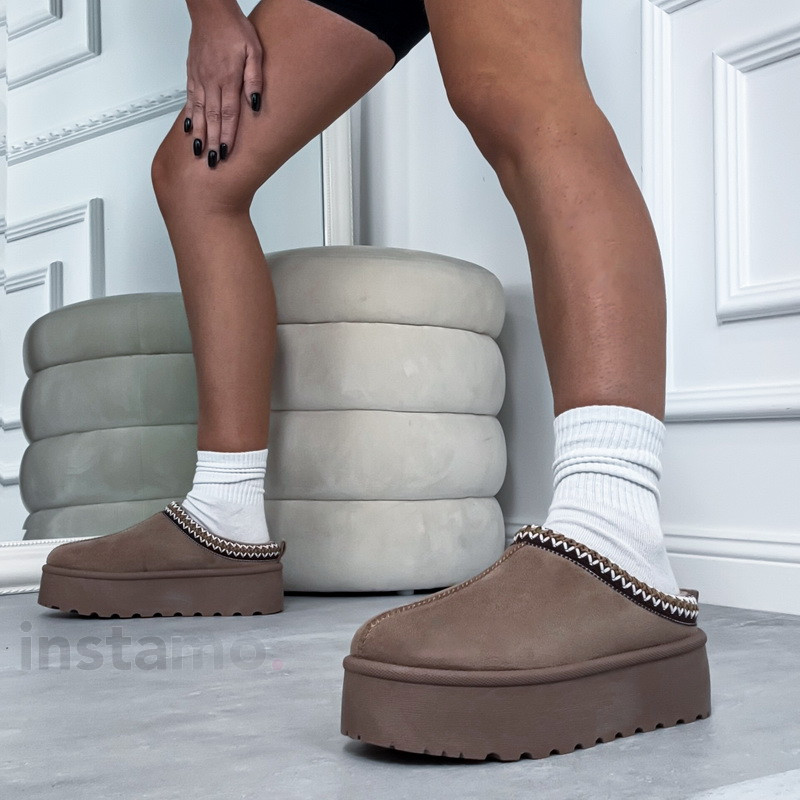 Hnědá nasouvací obuv-323537-322