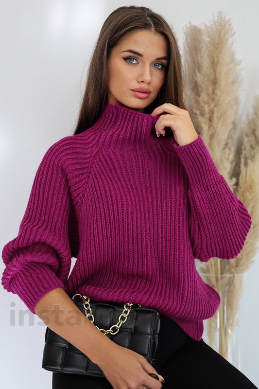 Fialový pletený svetr-276751-32