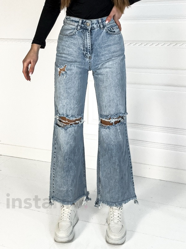 Modré potrhané široké džíny-298417-31