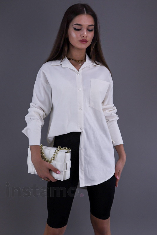 Bílá prodloužená košile-267119-31
