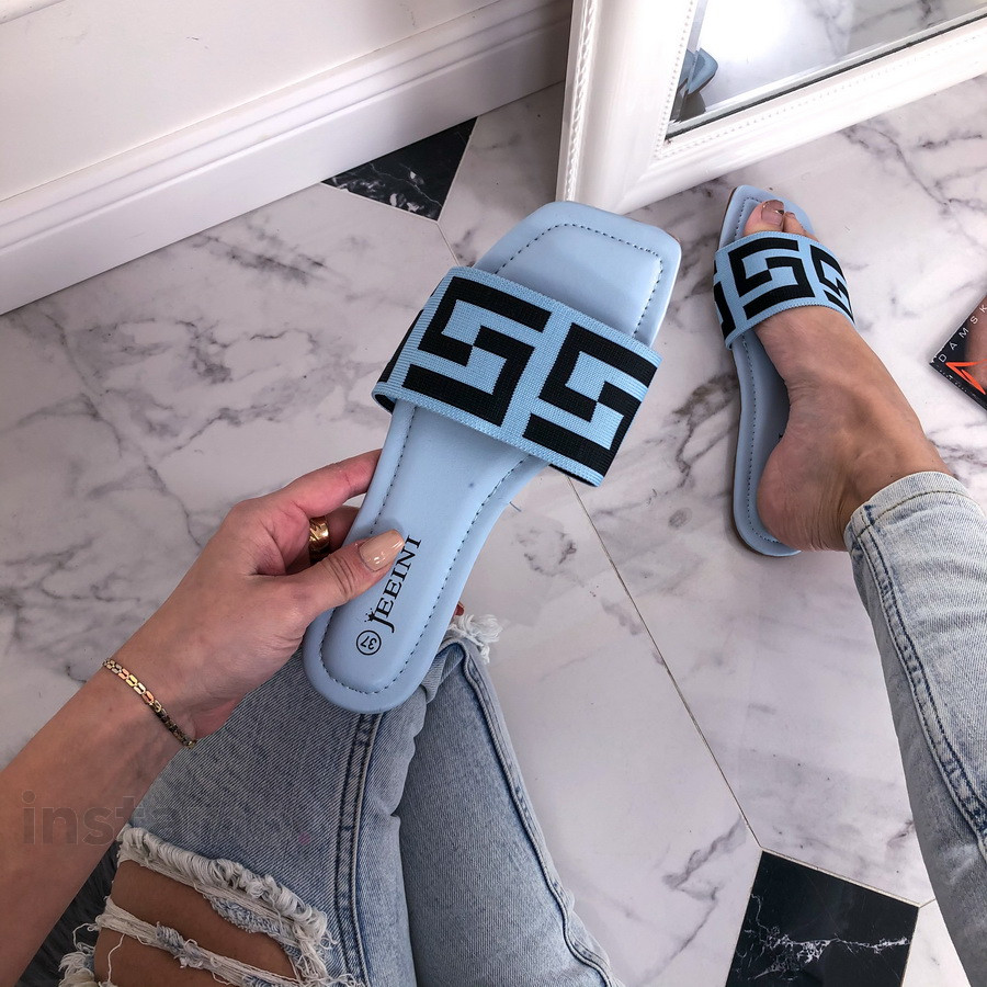 Modré vzorované pantofle-229075-36