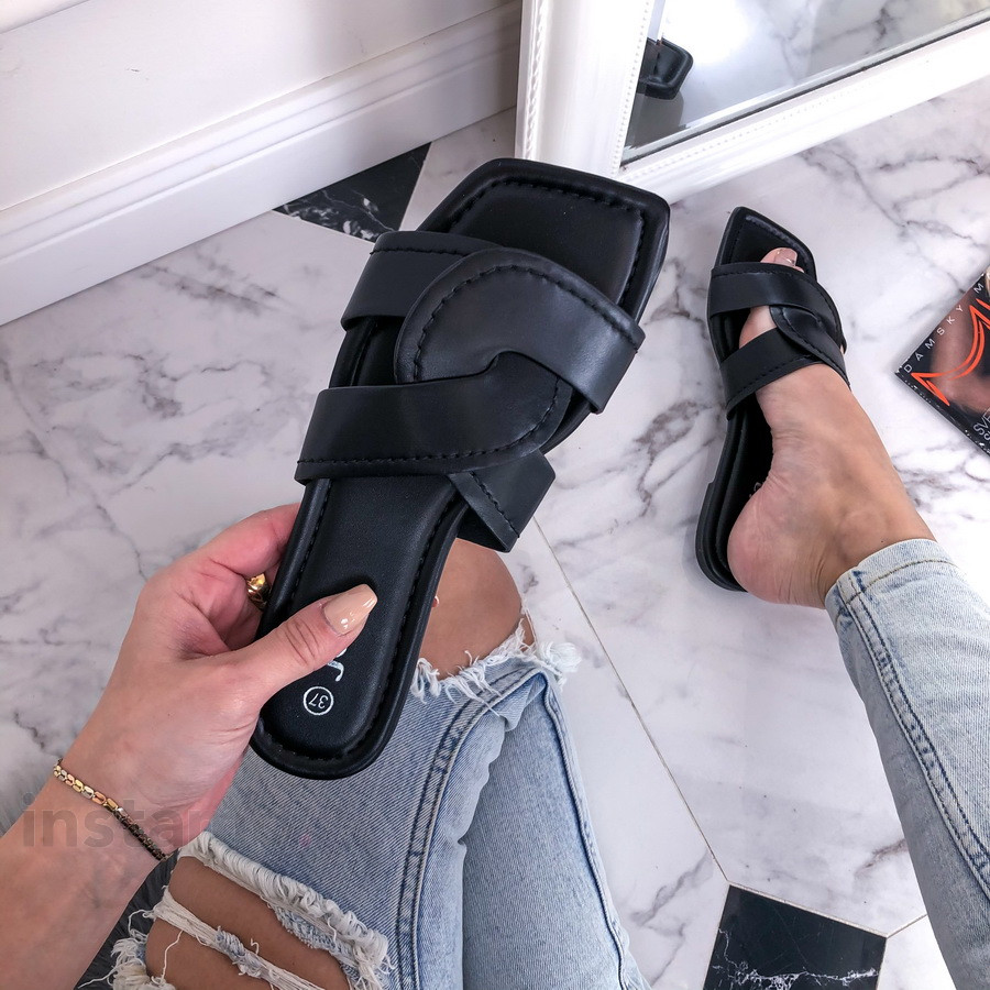 Černé trendy pantofle-229055-34