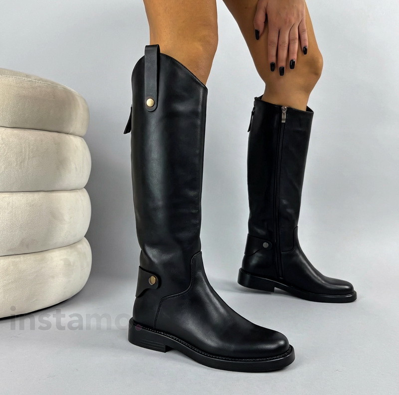 Černé vysoké kozačky-323789-31