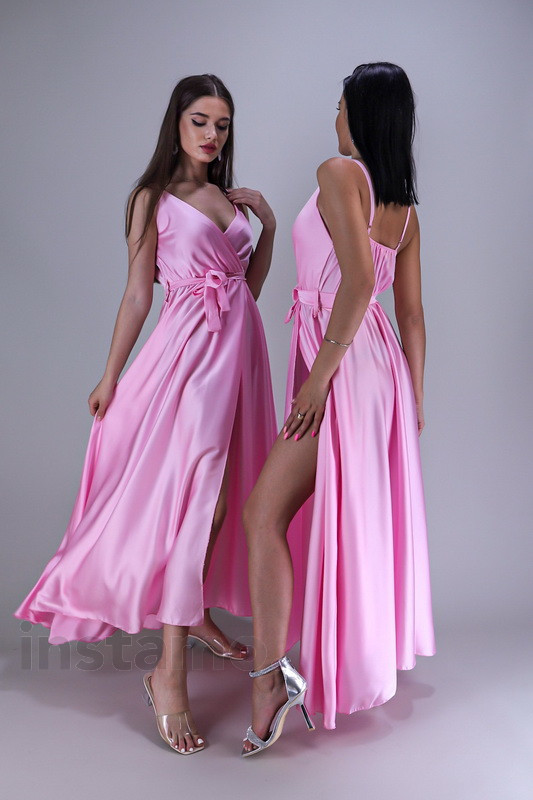 Růžové dlouhé saténové šaty-268716-32