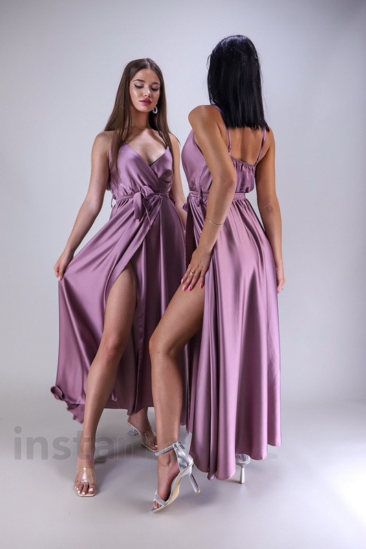 Fialové pastelové dlouhé saténové šaty-268718-32