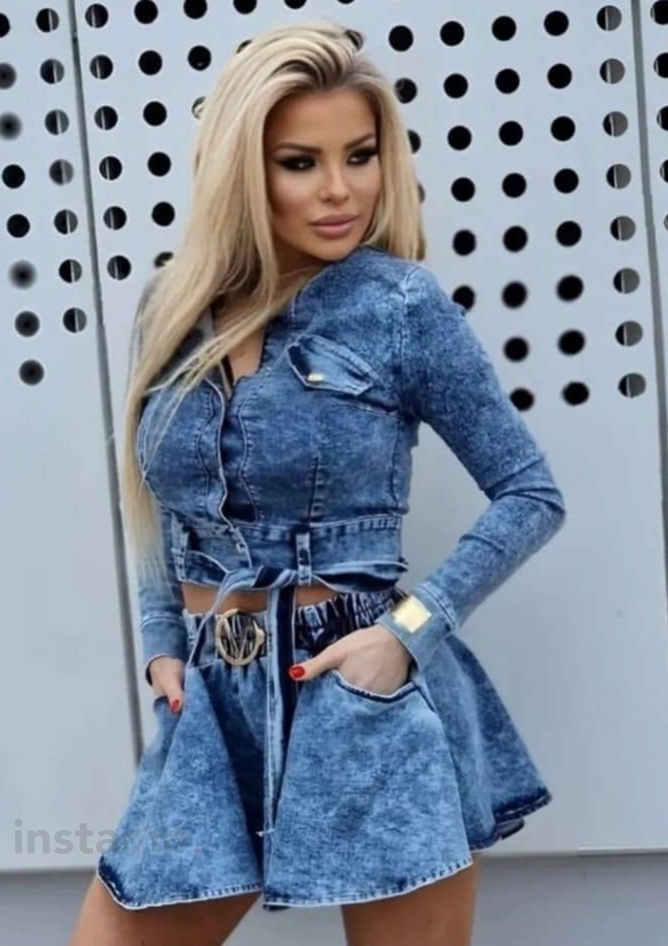 Džínové kraťasy Fashion-310056-311