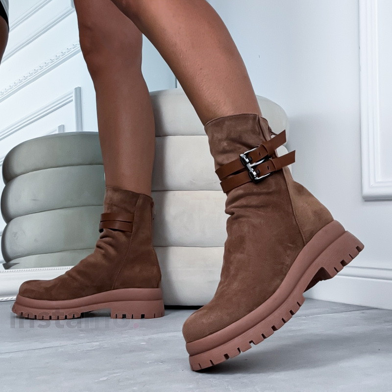 Camelové polokozačky-321412-33