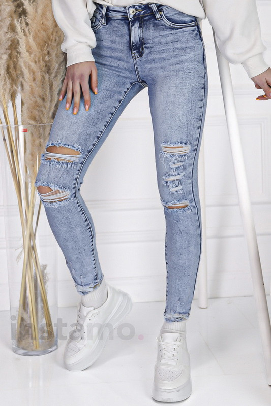 Modré elastické džíny-282706-35