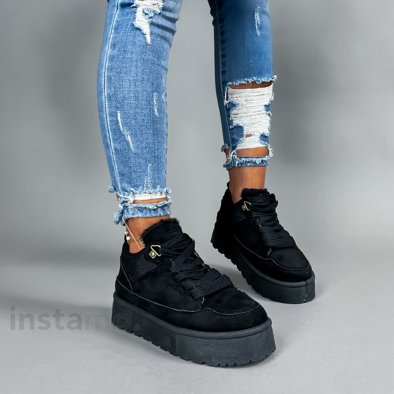 Černé zateplené tenisky-309956-35