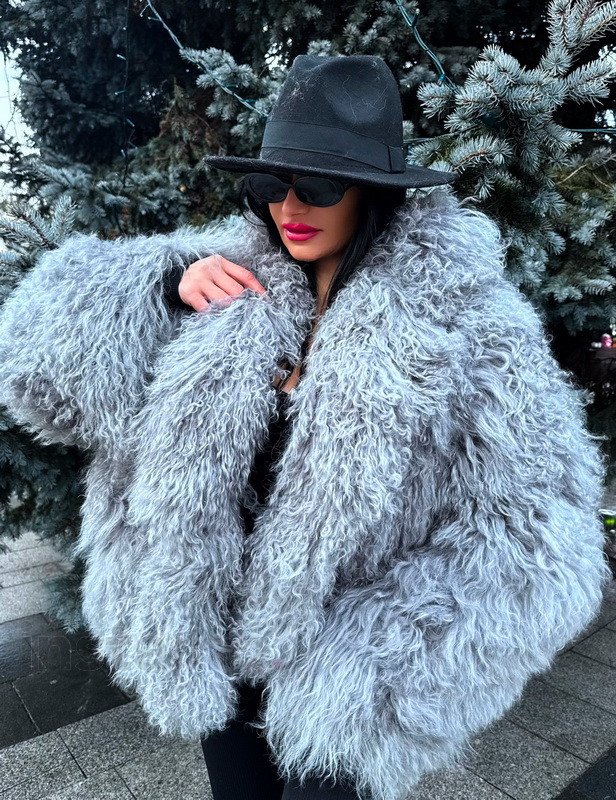 Kožich z mongolské ovečky GREY-314076-32