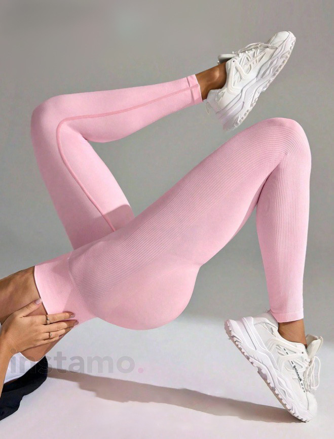 Světle růžové push-up legíny-315912-36