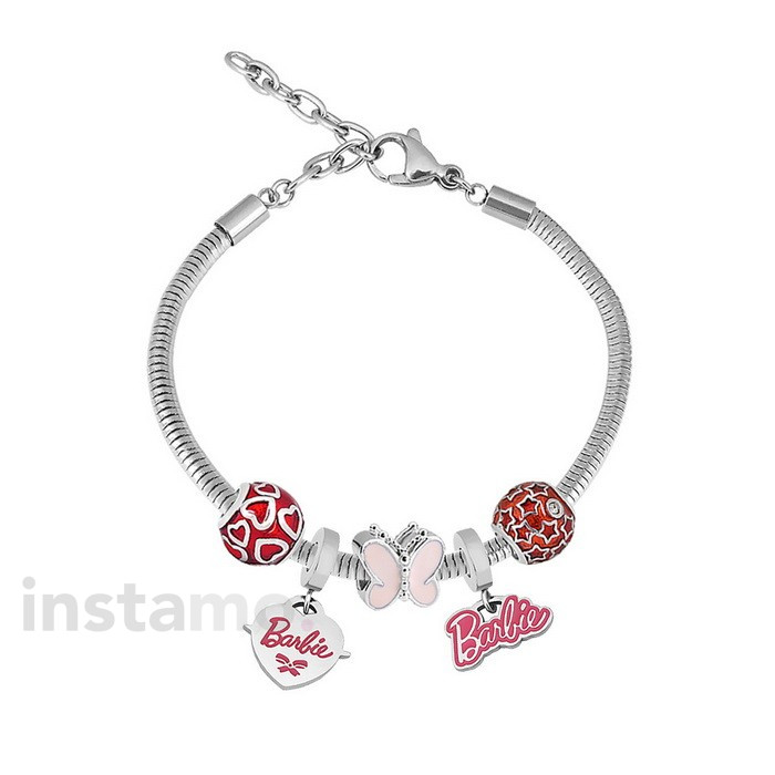 Ocelový náramek s přívěskami Barbie-312237-34