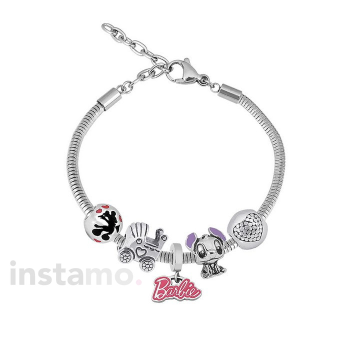 Ocelový náramek s přívěskem Barbie-316279-313