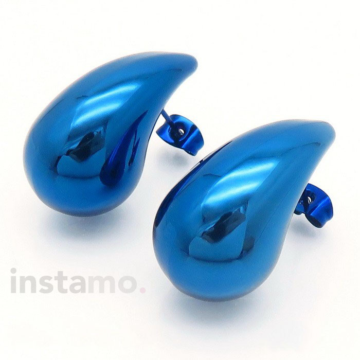 Ocelové náušnice slzy modré-299148-33
