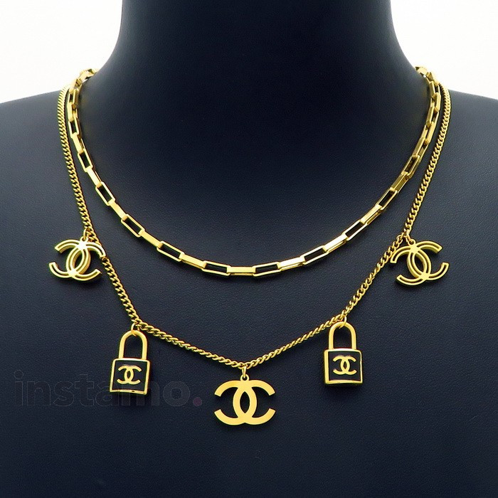 Dámský pozlacený náhrdelník s přívěskem-282183-34
