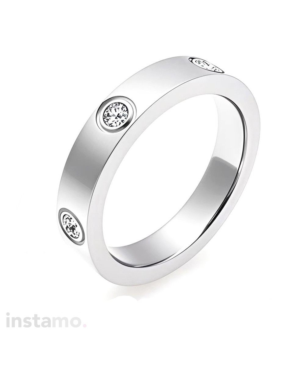 Ocelový pozlacený prsten-324079-33