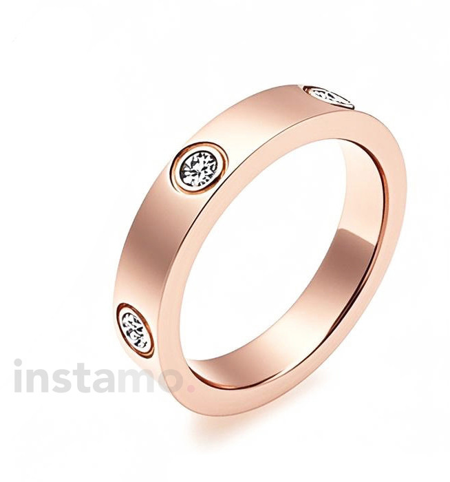 Ocelový pozlacený prsten-324073-32