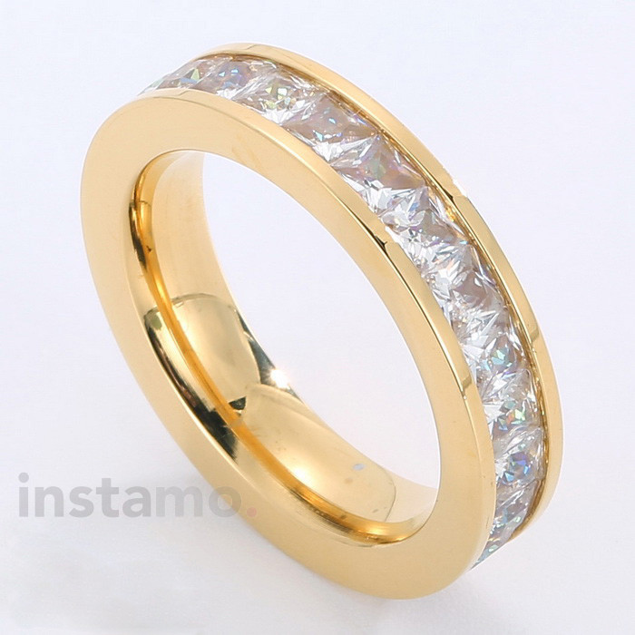 Dámský ocelový prsten s krystalem-272650-31
