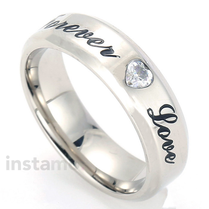 Ocelový prsten forever love-315752-37